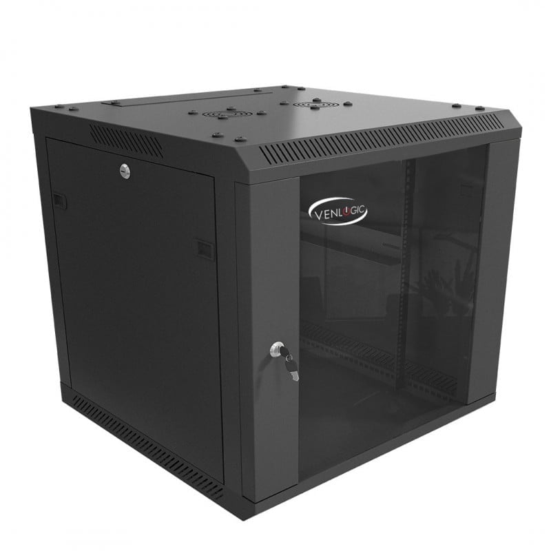 GABINETE DE PARED VENLOGIC 9U (Mod. QA6409) , 600mmX450mm, CERRADO
