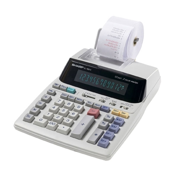 CALCULADORA SHARP DE MESA 12 DÍGITOS WHITE (EL-1801V)