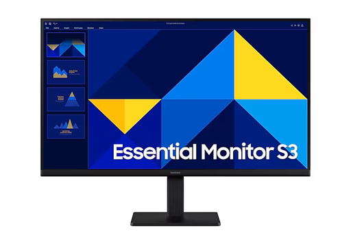 MONITOR FLAT SAMSUNG 27" ESSENTIAL S30GD LED/LCD/HDMI/VGA/FHD BLACK