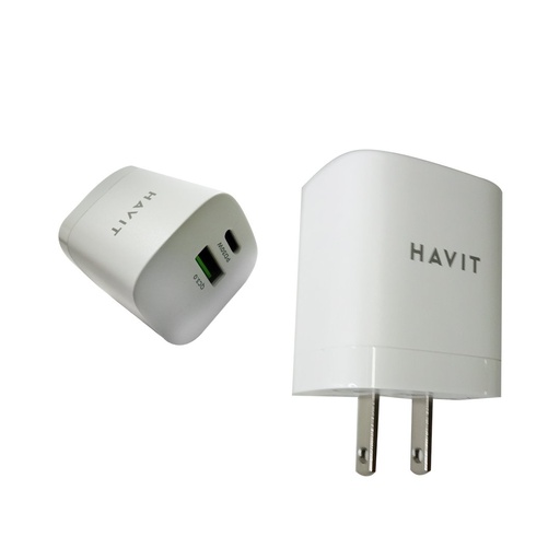  Cargador Havit  Tipo C PD30W QC3.0 Carga Rápida