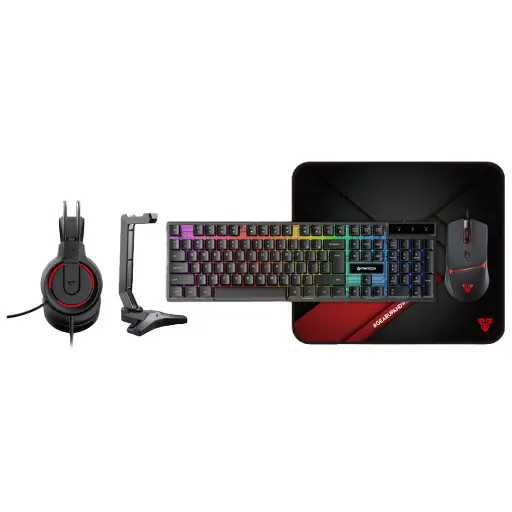 Fantech P51 Negro  Combo Gaming – Teclado, Mouse, Headset, Stand y Mouse Pad
